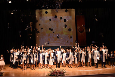 Private Aegean High School 26th Term Graduates Wore Caps